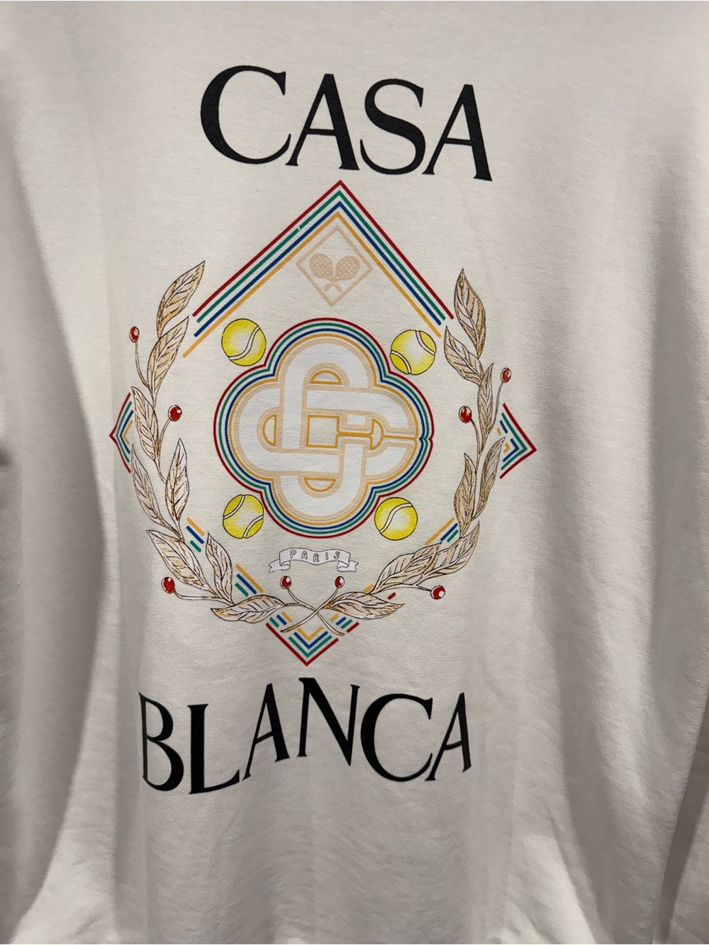 CasaBlanca White diamond Graphic Crewneck Sweater image 2